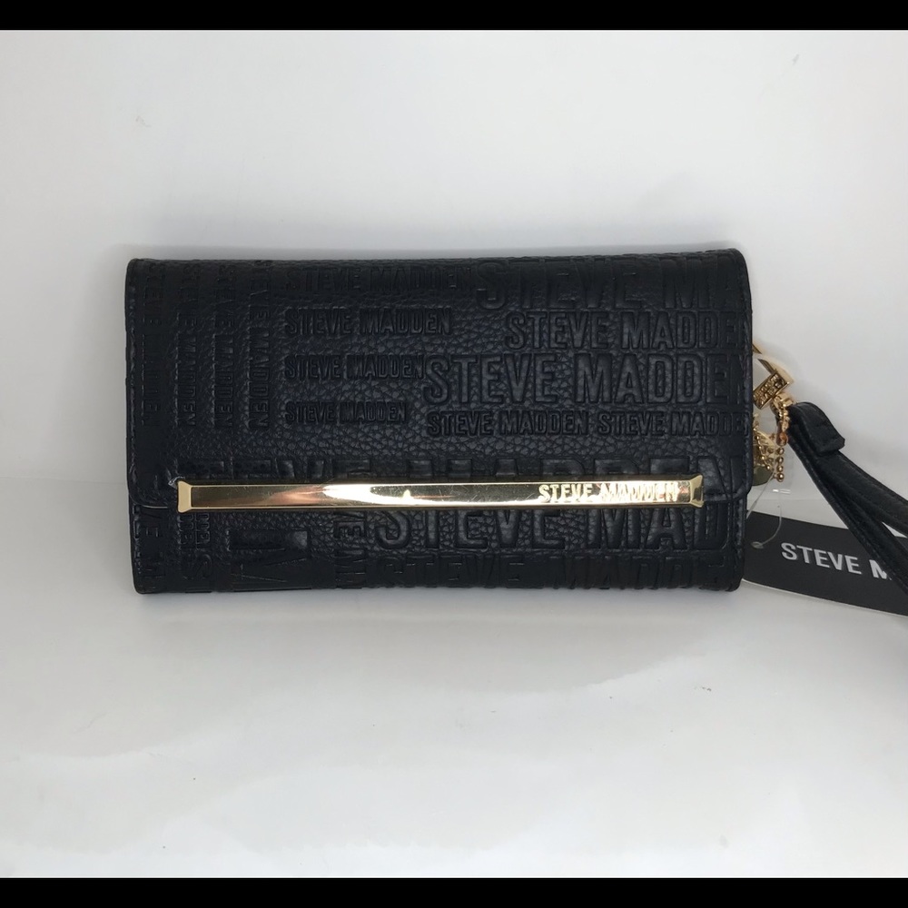 Black Steve Madden logo wallet